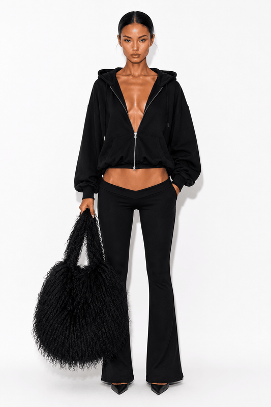 ULTRA LOW WAIST BLACK LEGGING - SWEET TALK