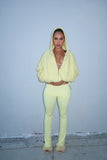 YELLOW DOUBLE BLANK HOODIE