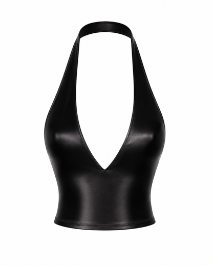 BLACK SAKURA CROP HALTER