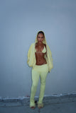 YELLOW DOUBLE BLANK HOODIE
