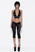 BLACK SAKURA CROP HALTER