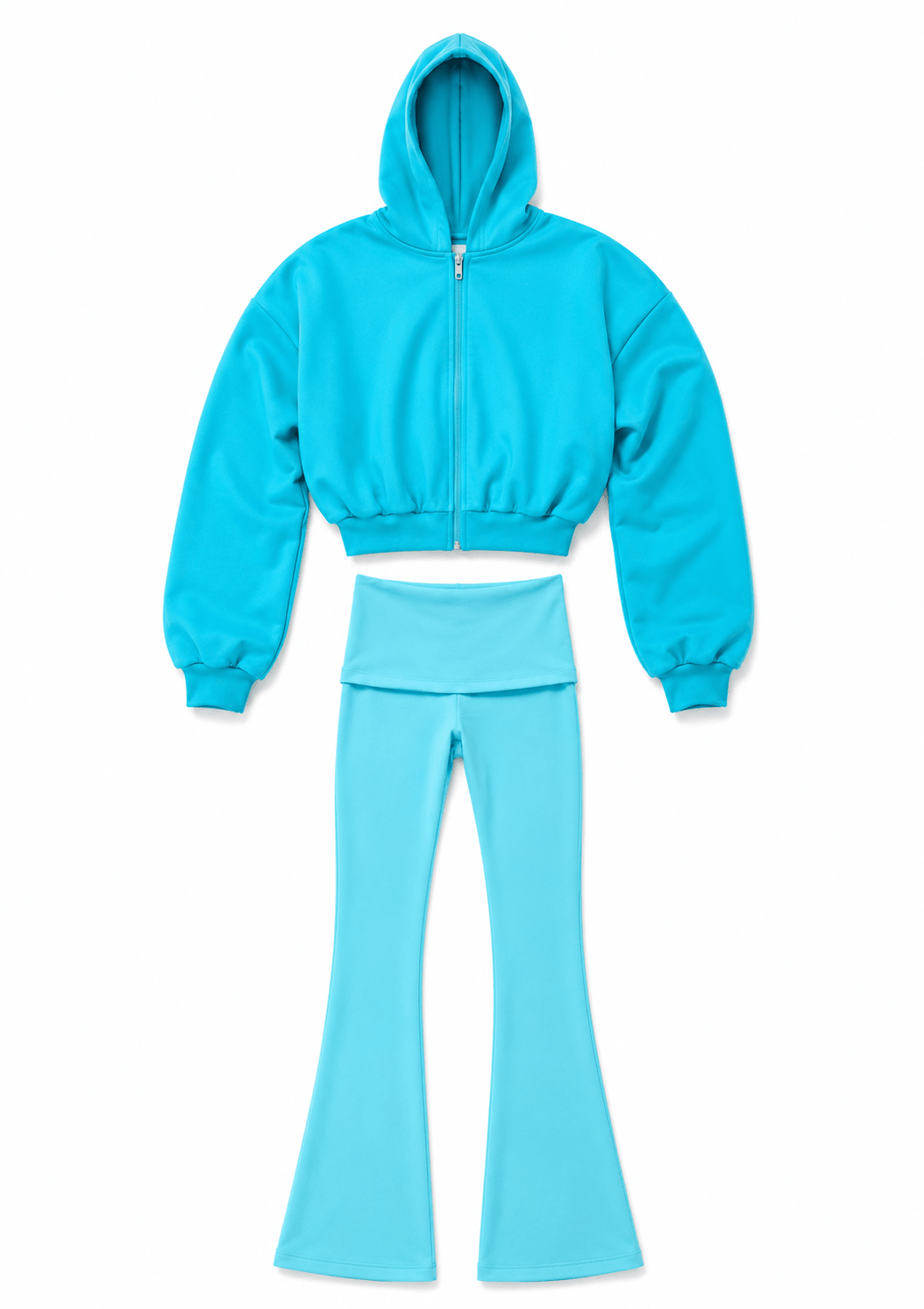 AQUAMARINE DOUBLE BLANK HOODIE - SWEET TALK