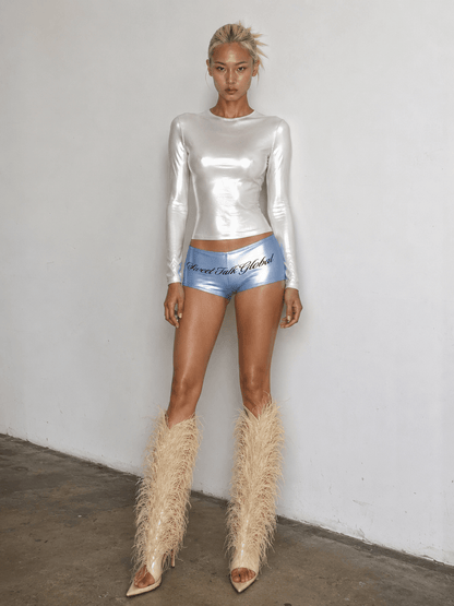 BABY BLUE SWEET TALK SHORTS - SWEET TALK