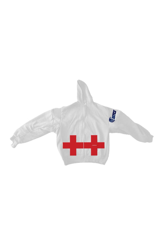 DOUBLE RED CROSS HOODIE - SWEET TALK
