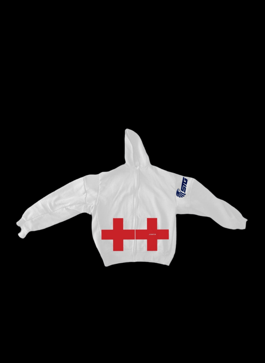 DOUBLE RED CROSS HOODIE - SWEET TALK