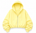 LEMON YELLOW DOUBLE BLANK HOODIE