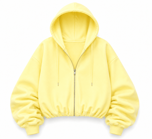 LEMON YELLOW DOUBLE BLANK HOODIE - SWEET TALK