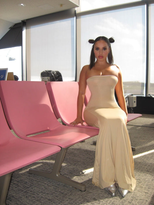 NUDE TUBE DRESS - SWEET TALK