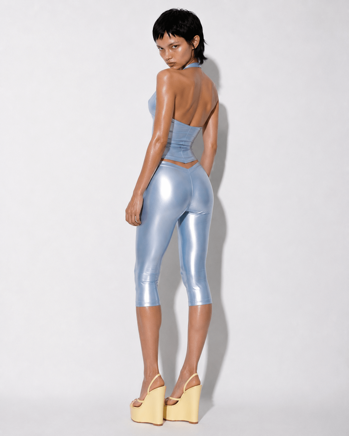 SAKURA BLUE HALTER TOP - SWEET TALK
