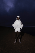 WHITE PACKABLE WINDBREAKER