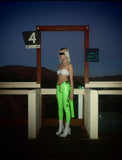 LIME BIOHAZARD LONG JUMPSUIT