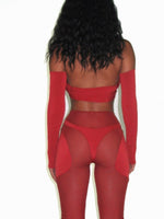 MESH PATCH LEGGINGS ORANGE