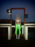 LIME BIOHAZARD LONG JUMPSUIT